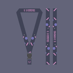 Corporate ID card lanyard with modern design