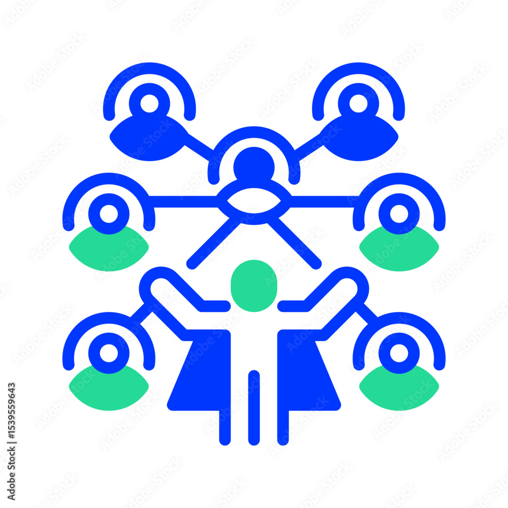 Poster training and development line icon. linear style sign for mobile concept and web design. outline vec