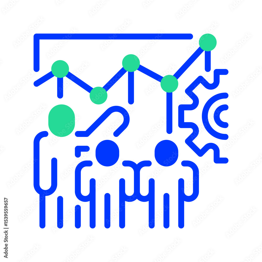 Poster training and development line icon. linear style sign for mobile concept and web design. outline vec
