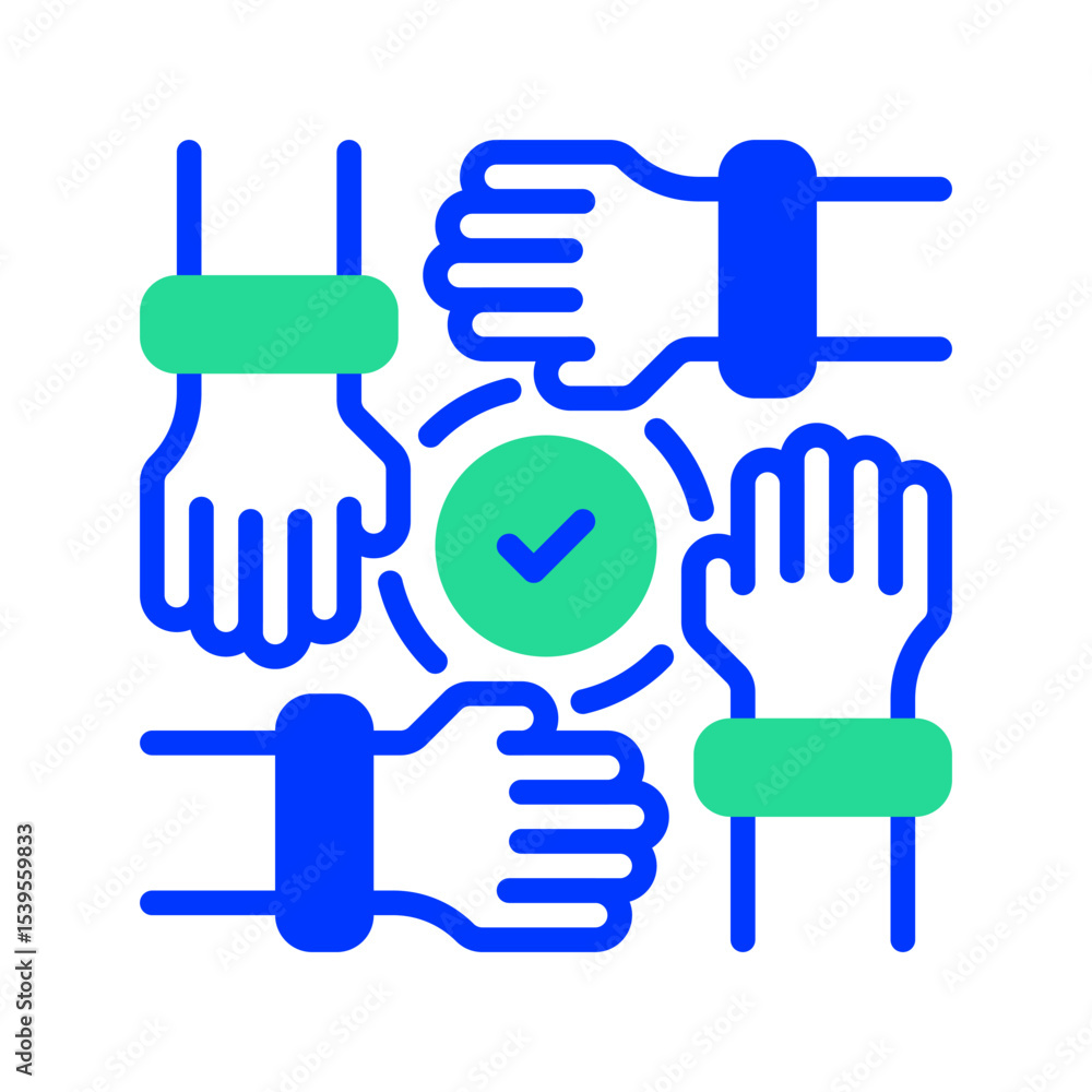 Poster collaboration line icon. linear style sign for mobile concept and web design. outline vector icon. s