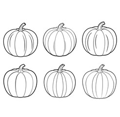 Pumpkin icon silhouette vector illustration ,Autumn Halloween or Thanksgiving pumpkin symbol