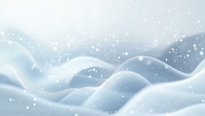 Abstract, soft, light blue and white wavy design with subtle particles