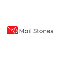 Naklejka premium A clean and modern Mail Stones logo design is ideal for delivery, logistics, and communication services. It combines mail and stone elements to represent strength, reliability, and trustworthiness. 