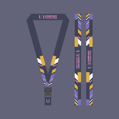 Corporate ID card lanyard with modern design