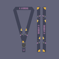 Corporate ID card lanyard with modern design