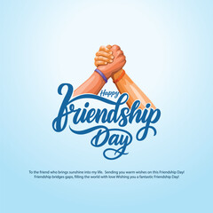 Happy international friendship day greeting card. abstract vector illustration design