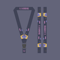 Corporate ID card lanyard with modern design
