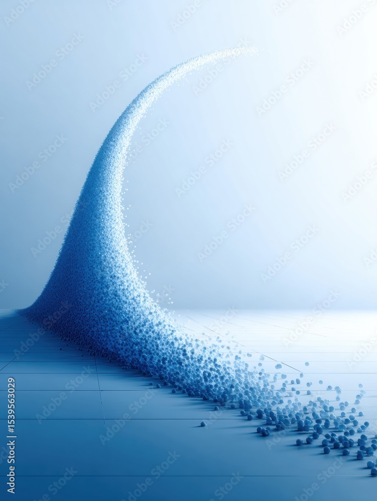 Aufkleber Stress Curve Demonstrating Sharp Increase on Faded Graph With Numerous Data Points Scattered Below in an Abstract Representation
