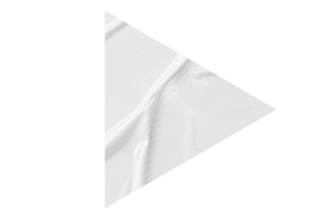 White crumpled paper arrow isolated on transparent background