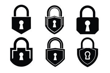 Secure Your Digital Assets A Collection of Lock Icons and Symbols for Security Designs