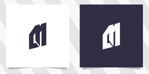 letter m logo design vector