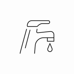 water faucet dripping icon sign vector