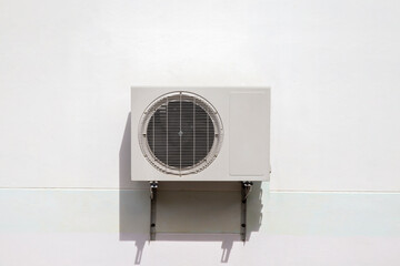 Air conditioning outdoor unit compressor install outside the building.