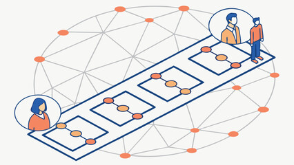 Corporate Blue Vector Art of Retention Stage Optimization  