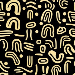 Black and Gold Abstract Pattern