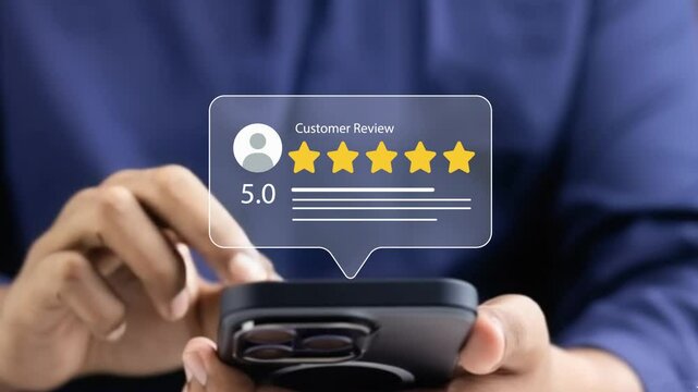 Customer Review and Feedback Rating on Smartphone. A User Centric Perspective in Digital Business and Online Services 4k, video