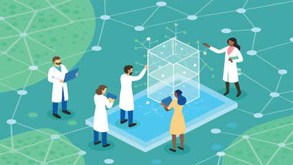 White Palette Vector of Innovative DeSci Platform  