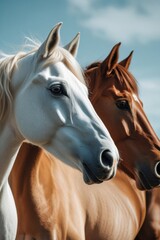 Obraz premium caballos salvajes 