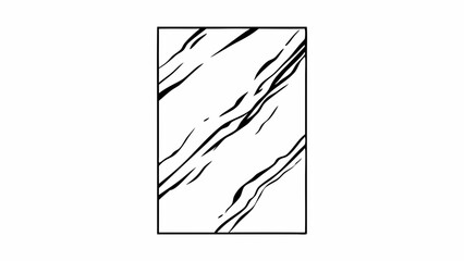 Black diagonal lines on white background in a square frame creating an abstract design element image created with generated ai