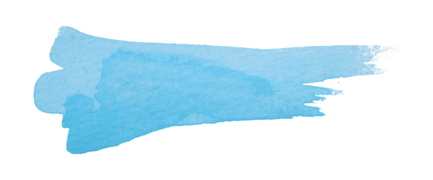 Light blue watercolor background. Artistic hand paint. Isolated on transparent background.