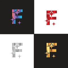 Letter F logo, F logo, AI logo set, modern and minimal design, tech-inspired, colorful icons and symbols, suitable for artificial intelligence, innovation, branding, startups, and digital identity.