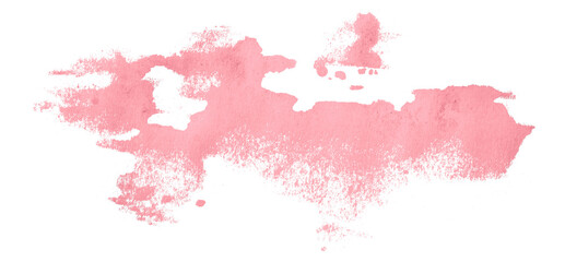 pink watercolor background. Artistic hand paint. Isolated on transparent background.