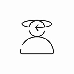 person with halo icon sign vector