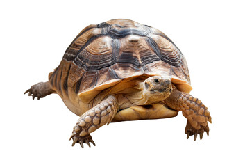 Fototapeta premium Hermann tortoise isolated on transparent or white background