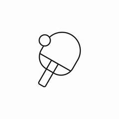 table tennis paddle icon sign vector