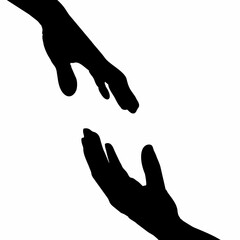 Mengulurkan Tangan Simbol Koneksi dan Dukungan