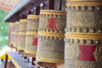 Sacred Prayer Wheel is a Spiritual tool in Buddhism