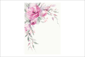 Romantic Floral Frame – Watercolor Design for Invitations & Cards

