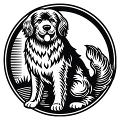 Cute dogs doodle vector set. Cartoon dog or puppy characters design collection with flat color in different poses. Set of funny pet animals isolated on white background. 