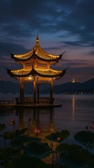 Obraz premium temple at night