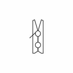 clothes peg icon sign vector