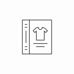 clothing label with shirt icon sign vector