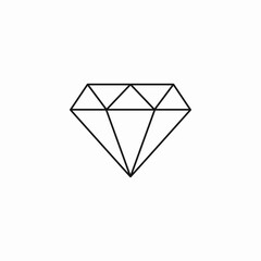 faceted diamond  icon sign vector