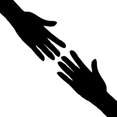 Mengulurkan Tangan Simbol Koneksi dan Dukungan