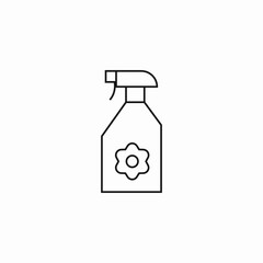spray bottle flower icon sign vector