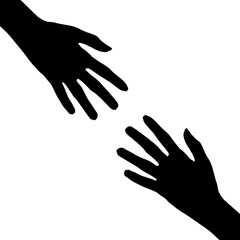 Mengulurkan Tangan Simbol Koneksi dan Dukungan