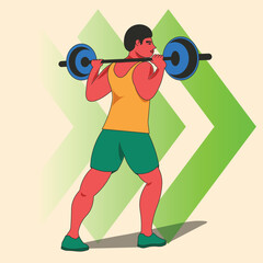 gym color character illustration vector
