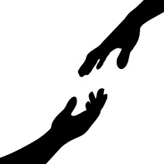 Mengulurkan Tangan Simbol Koneksi dan Dukungan