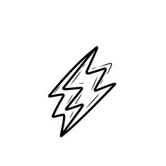 handdrawn thunderbolt icon