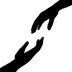 Mengulurkan Tangan Simbol Koneksi dan Dukungan