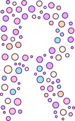 Funky Pastel Dotted Alphabet Letter