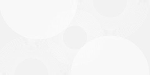 White geometric abstract background overlap layer on bright space with lines effect decoration. Modern graphic design element circles style concept for banner. vector illustration