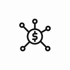 financial network icon sign vector