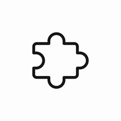 puzzle piece extensible icon sign vector