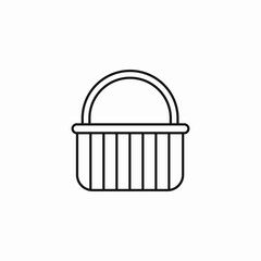 simple shopping basket icon sign vector