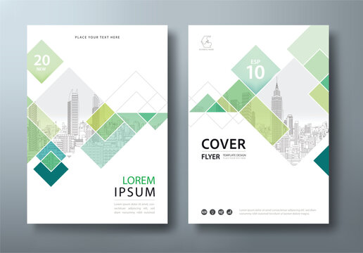 Book cover, annual reports, and flyer templates, with Minimalist and elegant city skyline line art. layout in A4 size.